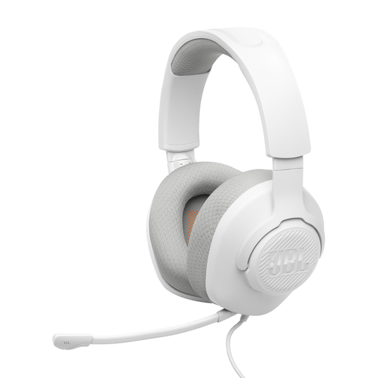 JBL Quantum 100M2 - White - Wired over-ear gaming headset with detachable mic and mute option - Detailshot 3